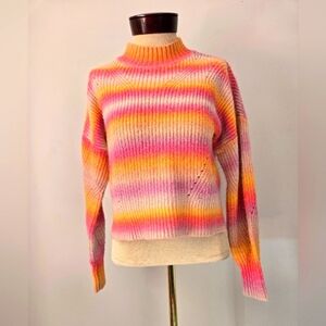 REBECCA MINKOFF BRinkley Mock Neck Multicolour Sweater. Size Small